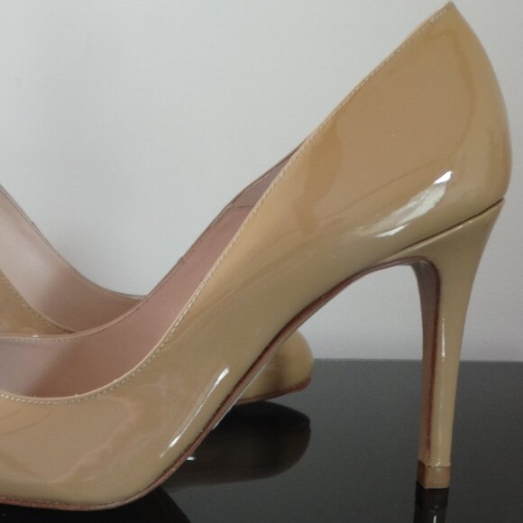 NEW LK Bennett SHILO $305 Tan Pumps Nude Leather 3.75" Heels EU 39 US 8.5 Spain - Picture 4 of 10